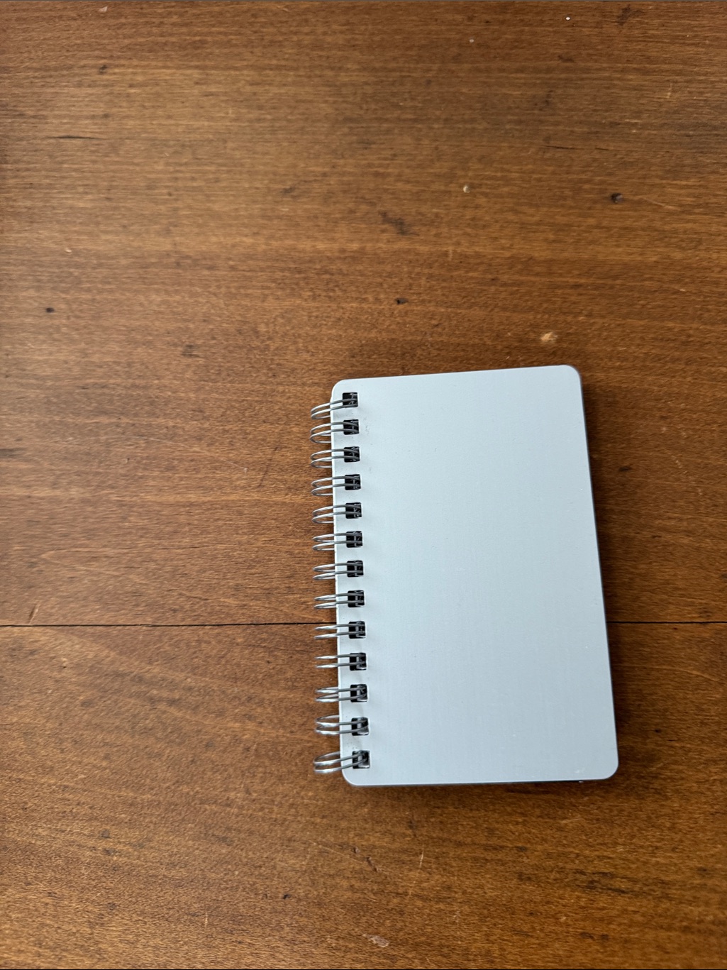 White Metal Spiral Address Notebook